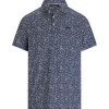 RLX Tailored Fit Micro Toss Floral Polo Refined Navy