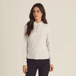 Sophie LS Polo Ivory
