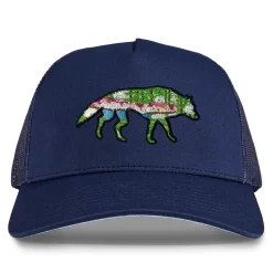 Stalking Wolf Trucker Hat Maltese Blue