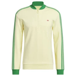 3 Stripes Quarter Zip Yellow