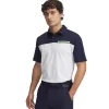T2G Colour Block Polo Midnight Navy/Cyber Green