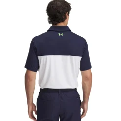T2G Colour Block Polo Midnight Navy/Cyber Green