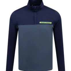T2G Quarter Zip Mid Layer Midnight Navy/Grey/Green