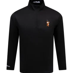 Tiger Buckets Performance Quarter Zip Mid Layer Black