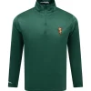 Tiger Buckets Performance Quarter Zip Mid Layer Evergreen