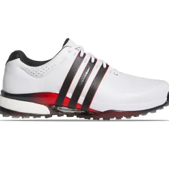 Tour360 25 Spikeless Golf Shoes White/Black/Red