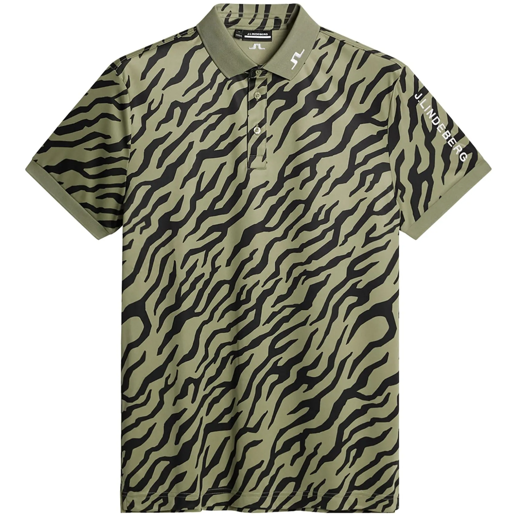 Tour Tech Print Polo Tour Tiger Olive