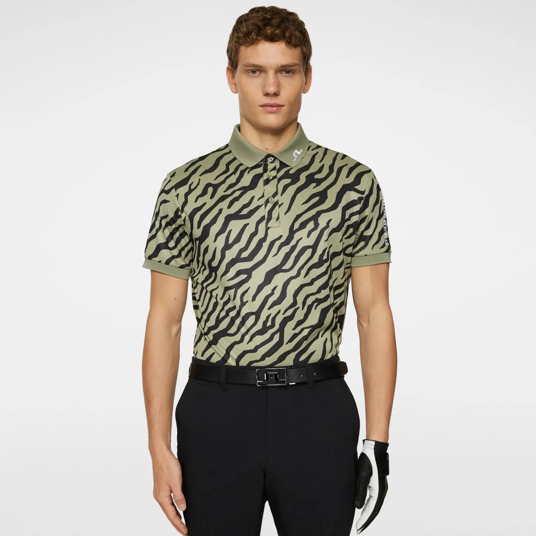 Tour Tech Print Polo Tour Tiger Olive