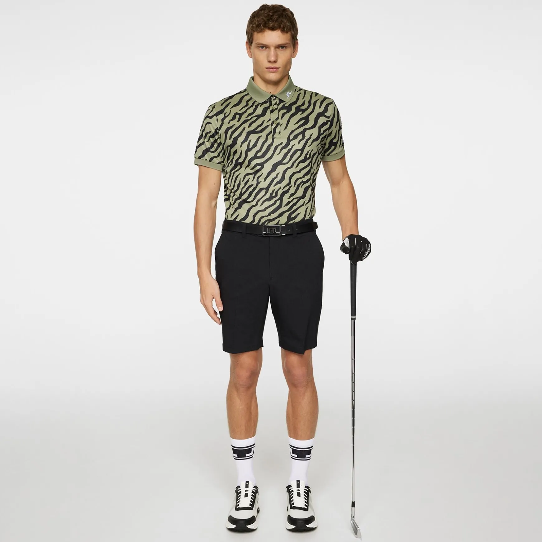 Tour Tech Print Polo Tour Tiger Olive