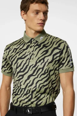Tour Tech Print Polo Tour Tiger Olive