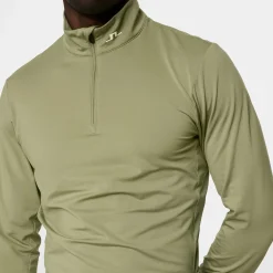 Tour Tech Quarter Zip Mid Layer Oil Green