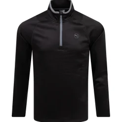 Waffle Fleece Quarter Zip Mid Puma Black