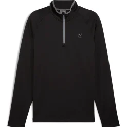 Waffle Fleece Quarter Zip Mid Puma Black