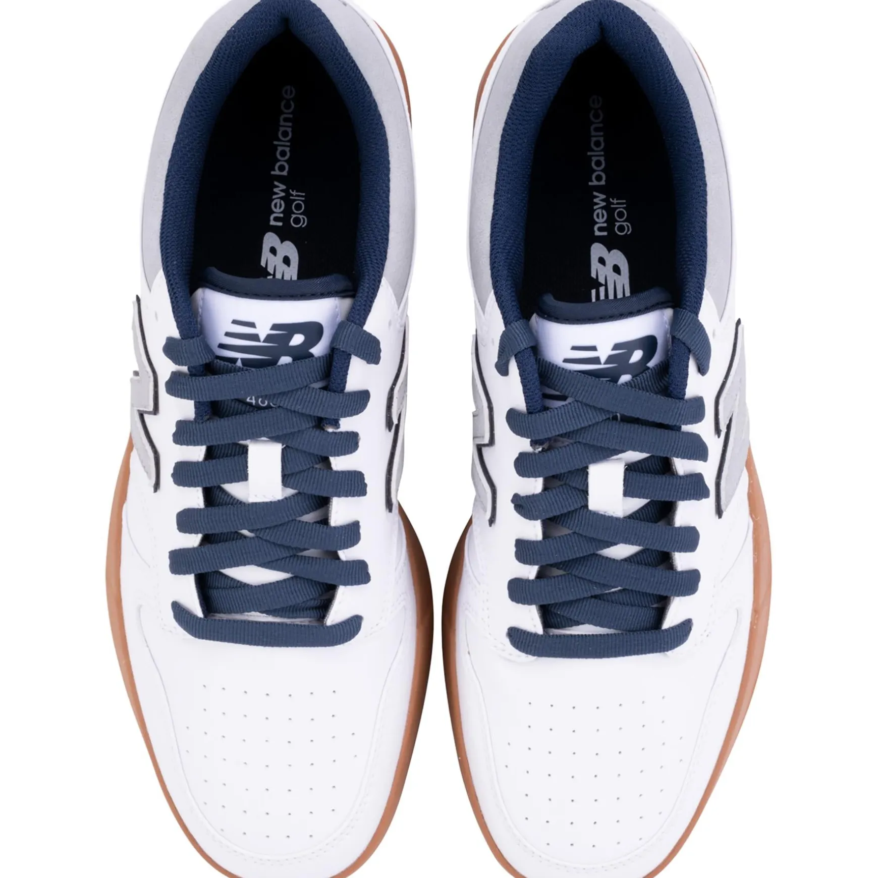 480 Waterproof Spikeless Golf Shoes White/Brown