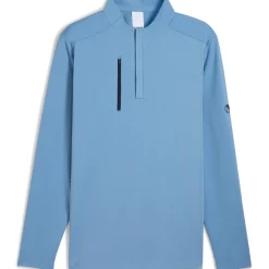 x AP Cloudspun Tech Quarter Zip Zen Blue