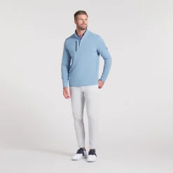 x AP Cloudspun Tech Quarter Zip Zen Blue