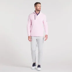 x AP Cloudspun Tech Quarter Zip Pale Pink