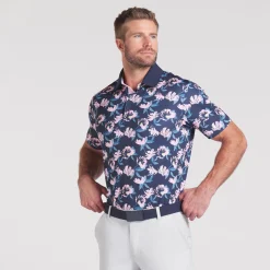 x AP Spring Florals Polo Deep Navy/Pale Pink