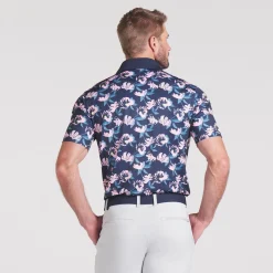 x AP Spring Florals Polo Deep Navy/Pale Pink