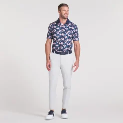 x AP Spring Florals Polo Deep Navy/Pale Pink