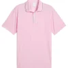 x AP Tipped Jacquard Polo Pale Pink