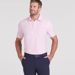 x AP Tipped Jacquard Polo Pale Pink