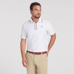x AP Tipped Jacquard Polo White Glow