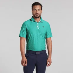 x AP Tipped Jacquard Polo Sparkling Green