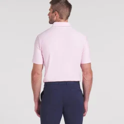 x AP Tipped Jacquard Polo Pale Pink