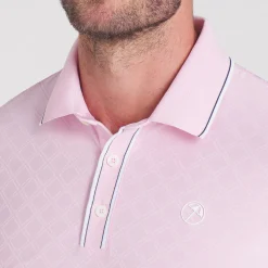 x AP Tipped Jacquard Polo Pale Pink
