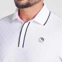 x AP Tipped Jacquard Polo White Glow